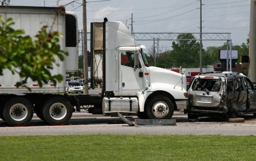 accident with a semi truck