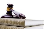 gavel and personal injury book concept